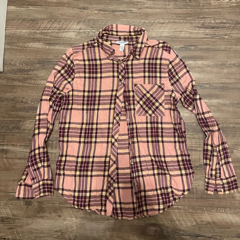 Women’s Plaid Button Up Long Sleeve from Arizona Jean Co. size: M